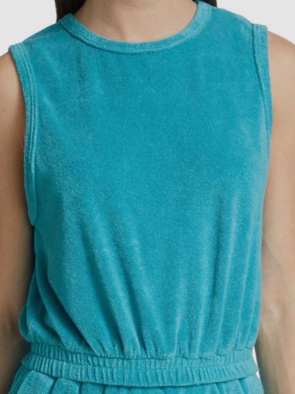 Monrow Women's Sleeveless Terrycloth Tank XS